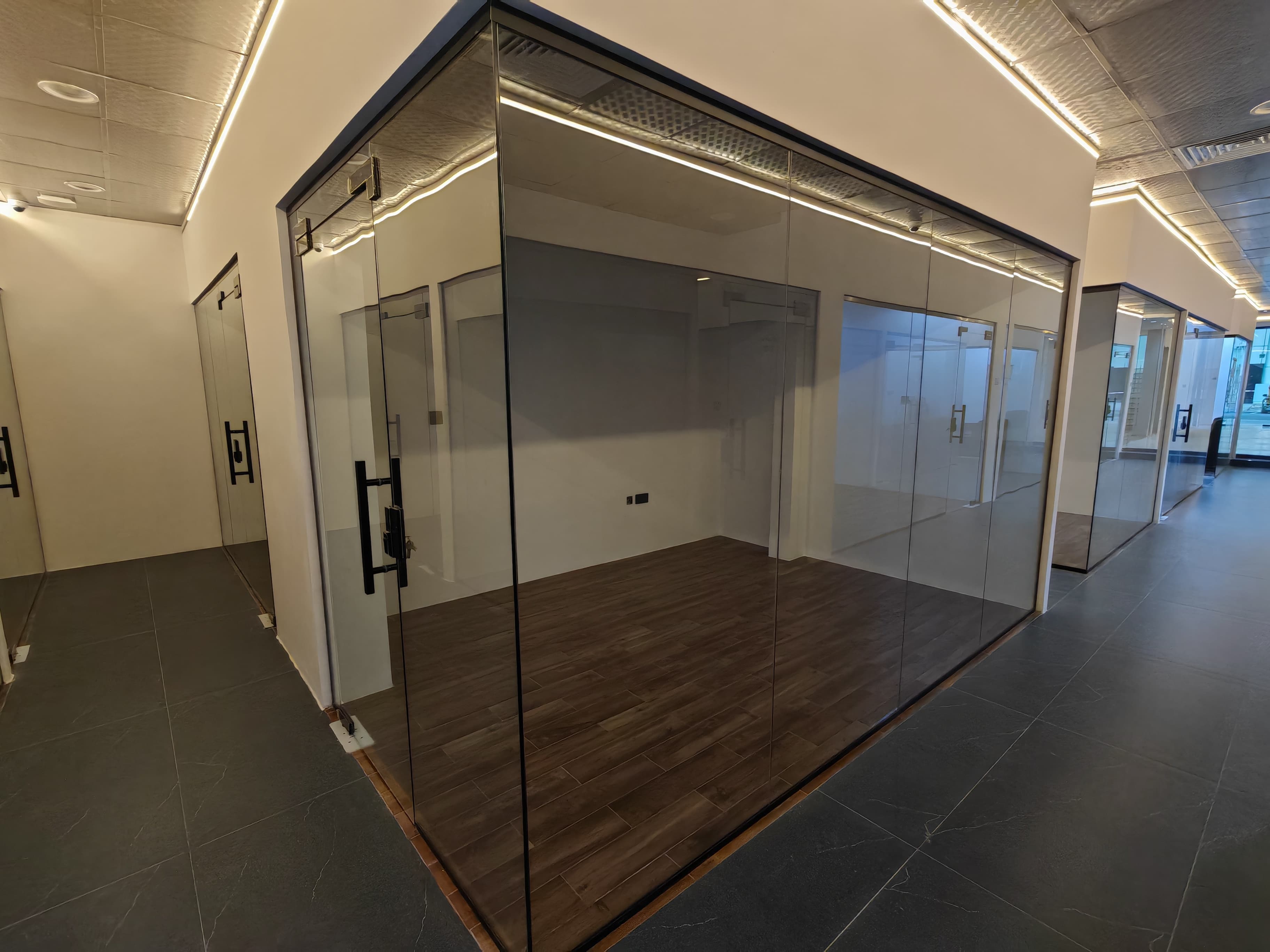 Modern office corridor at MRA Business Park